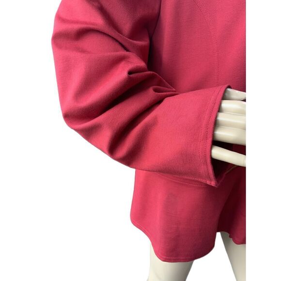 NWT IMAN Red Open Front Zipper Detail Long Sleeve Jacket Sz 3X Corpgore Business - Picture 6 of 16